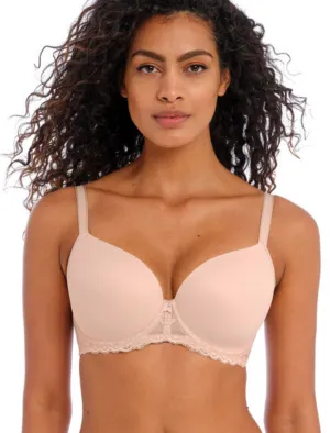 Freya Offbeat Molded Demi T-shirt Bra, Natural Beige | Beige Molded Bra | Beige Freya T-Shirt Bras