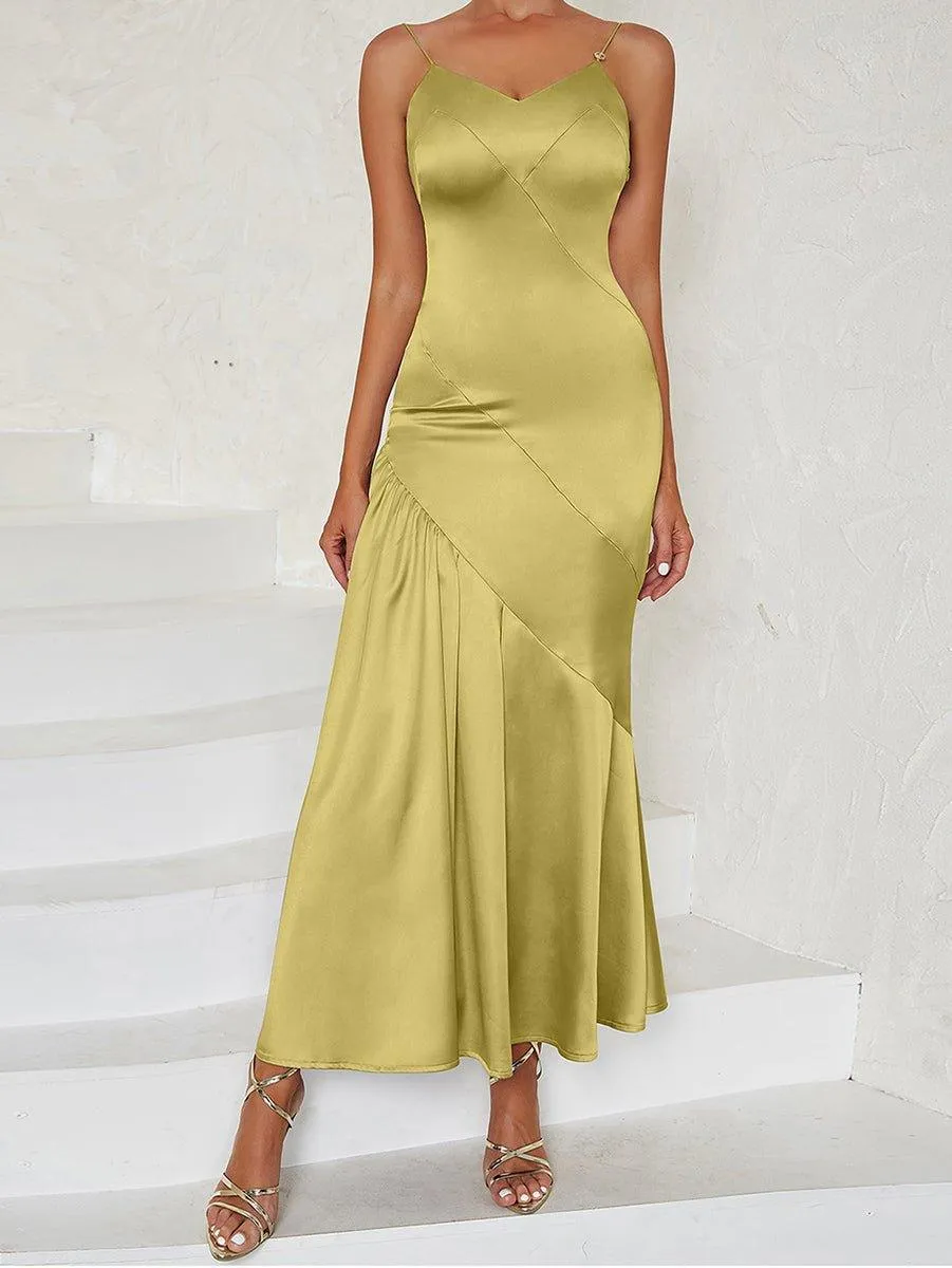 GFIT® Strappy Sleeveless Wrinkled Maxi Bodycon Dress