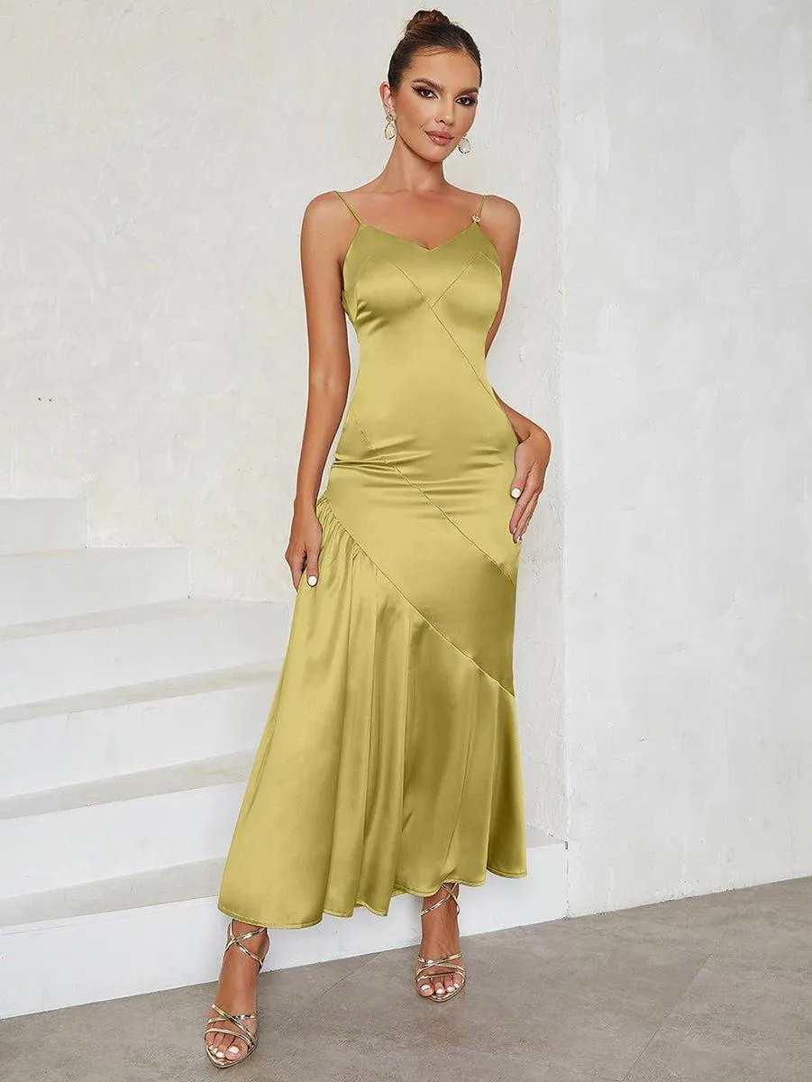 GFIT® Strappy Sleeveless Wrinkled Maxi Bodycon Dress