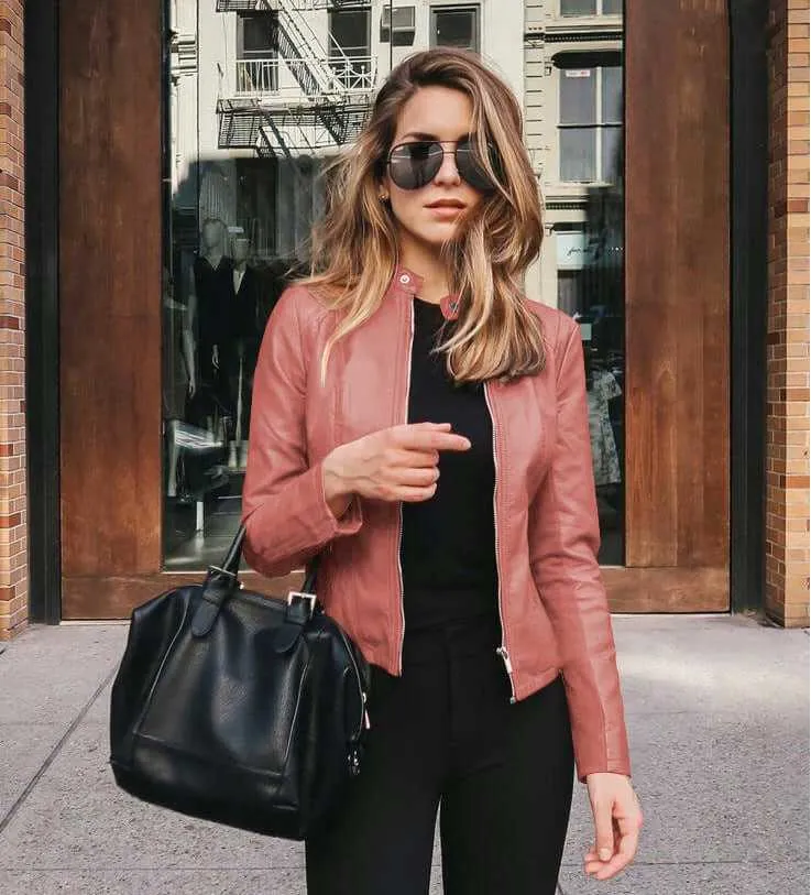 Glow Chic's Fashion PU Leather Jacket