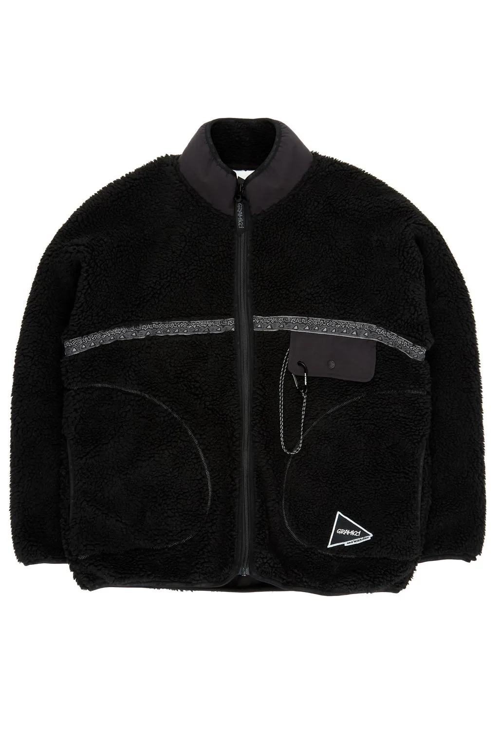 Gramicci x And Wander JQ Tape Fleece Jacket - BLACK