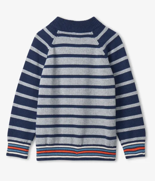 Hatley Elk Stripes Mock Neck Sweater