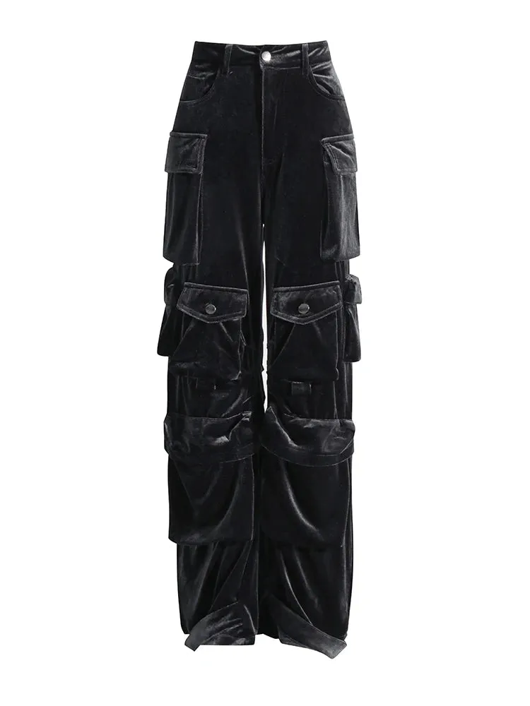 HEYFANCYSTYLE High-Waist Casual Cargo Pants