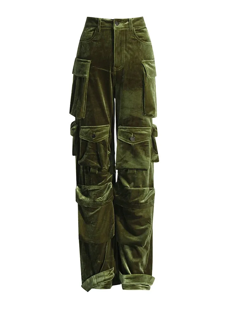 HEYFANCYSTYLE High-Waist Casual Cargo Pants