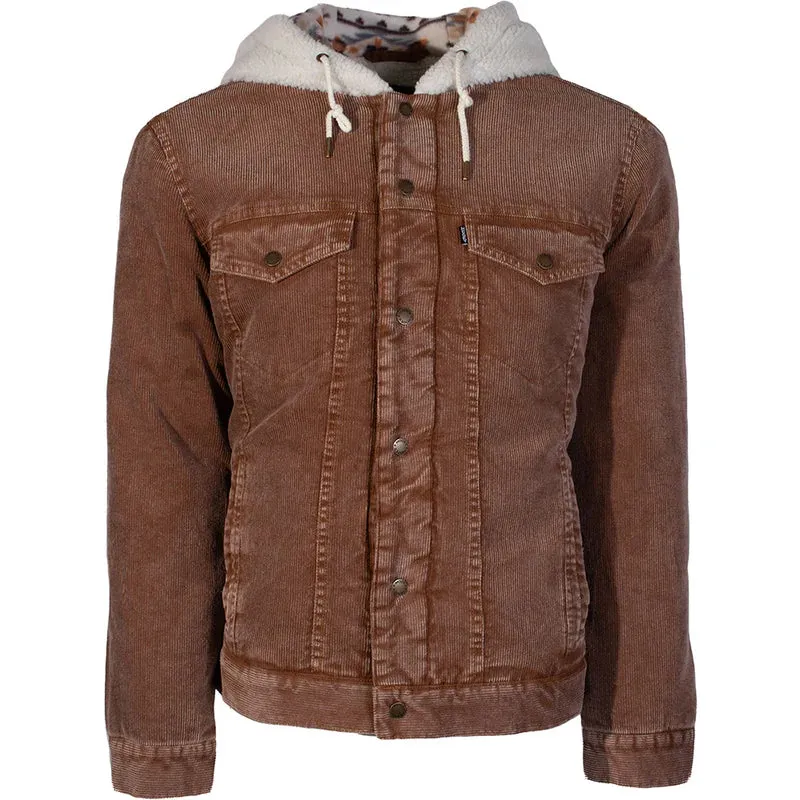 HJ115TN Men's Corduroy and Sherpa Hooded Jacket by Hooey