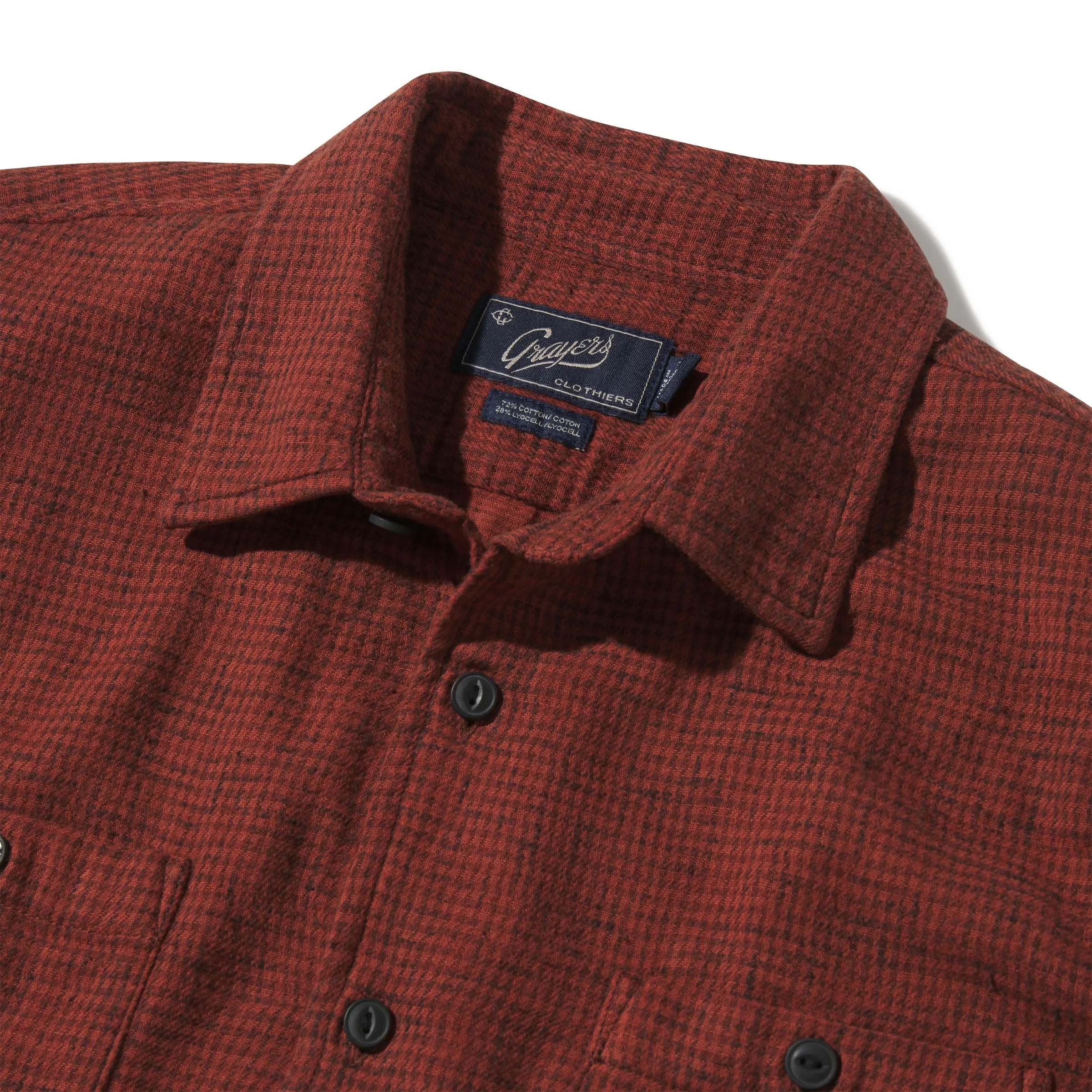 Houndstooth Double Cloth Workshirt - Arabian Spice