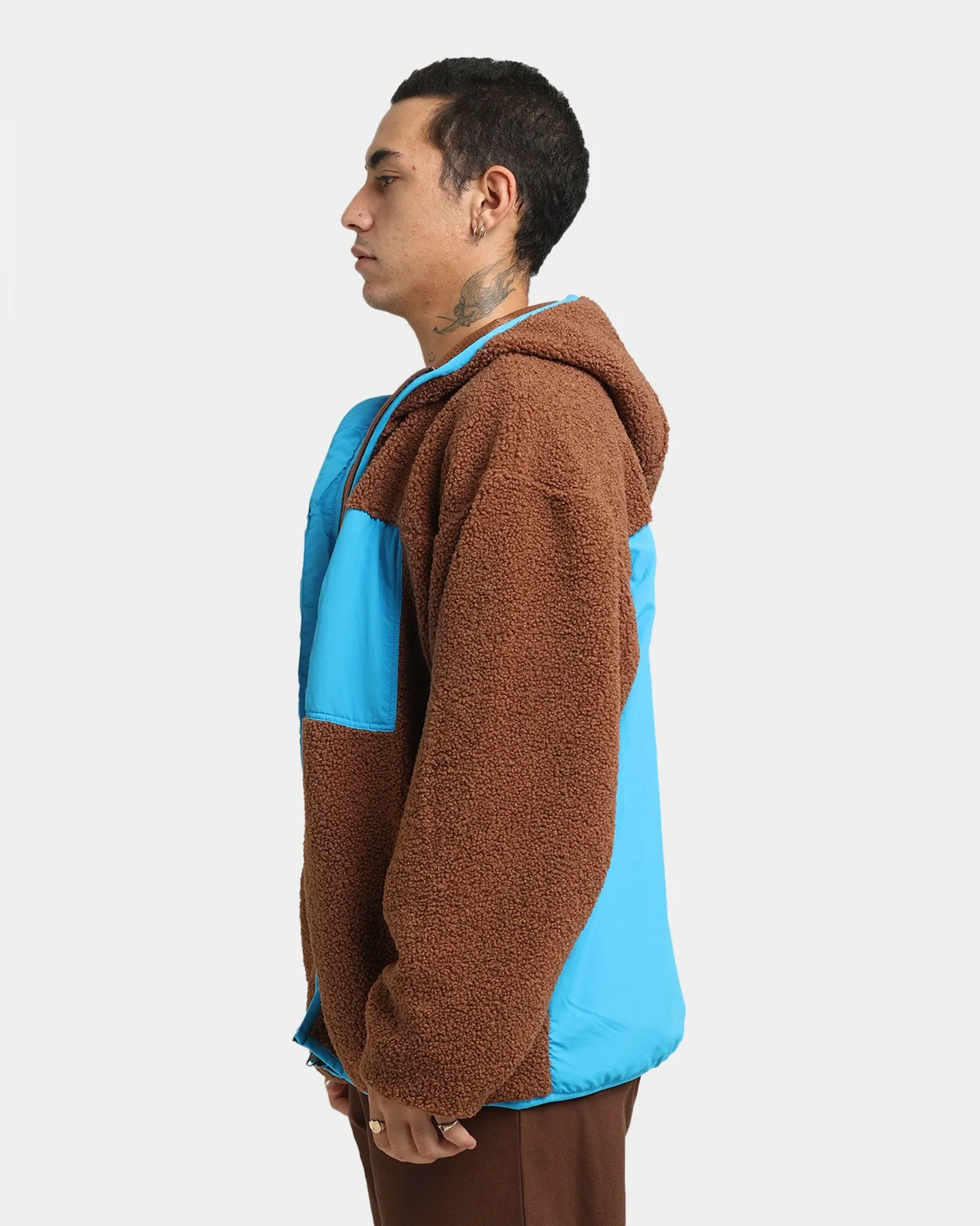 HUF Fort Point Sherpa Jacket Dust Brown