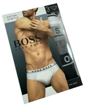 Hugo Boss Men Underwear 3 Pack Stretch Cotton Mini Brief S