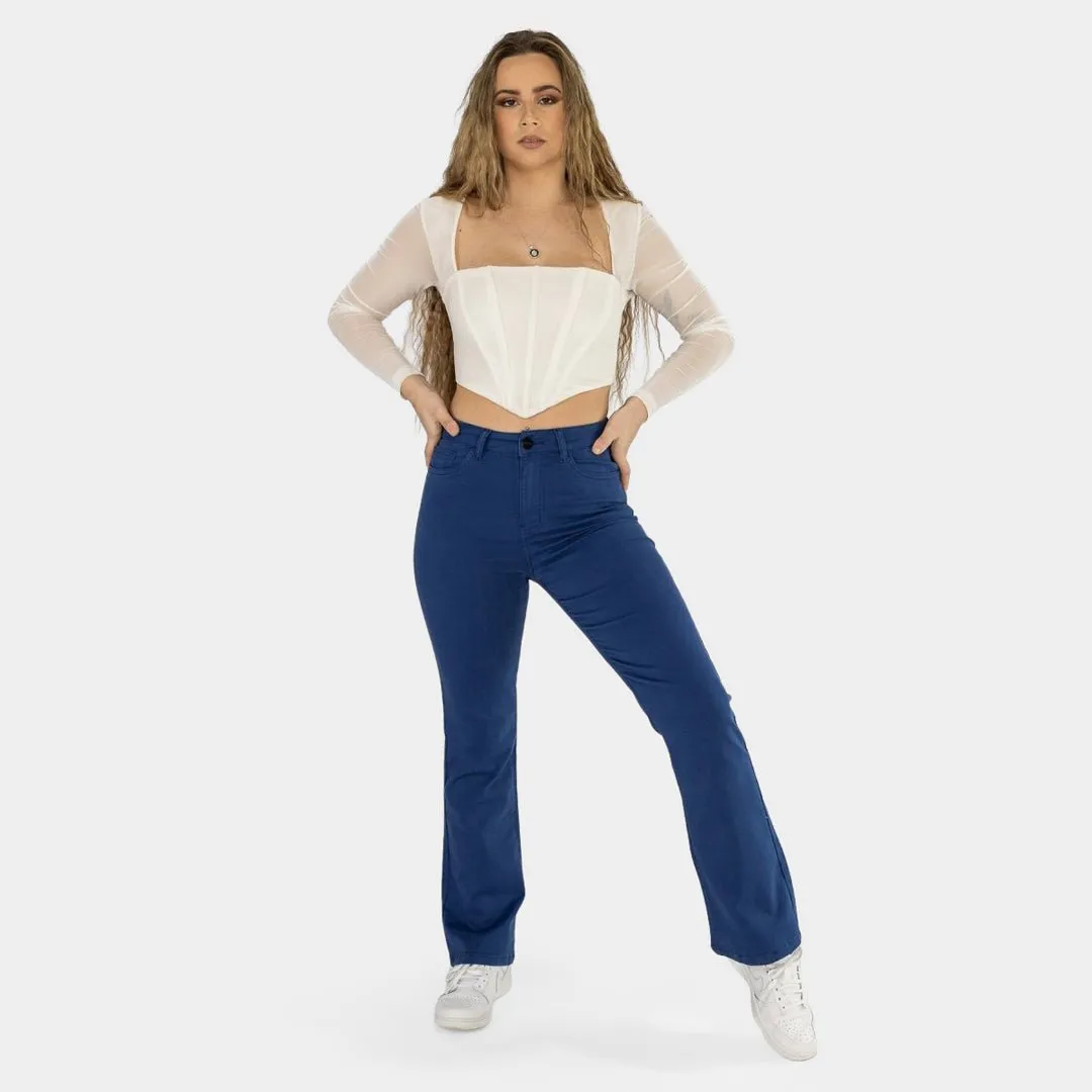 Impact Flare Fit Jeans - Cobalt