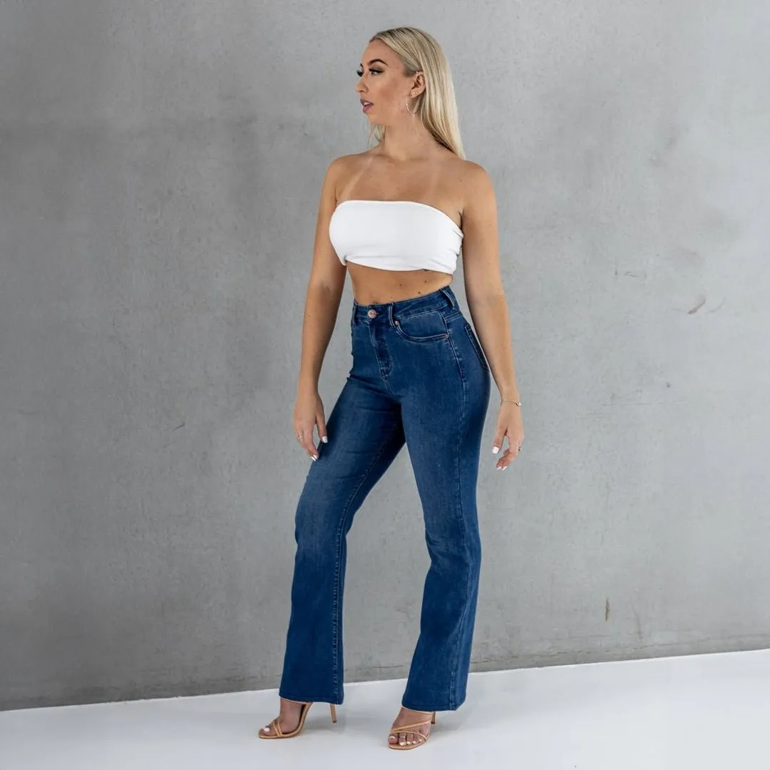 Impact Flare Fit Jeans - Indigo