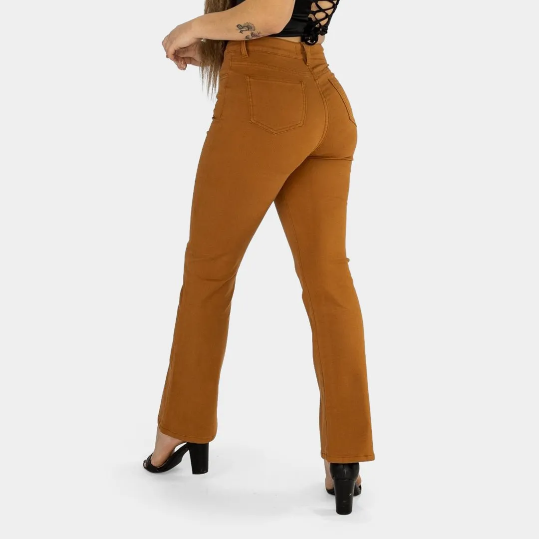 Impact Flare Fit Jeans - Tan