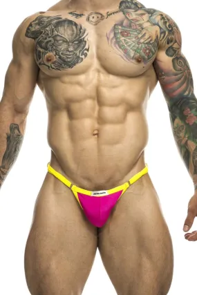 JUSTIN SIMON XSJ12 Bikini One Color Hot Pink