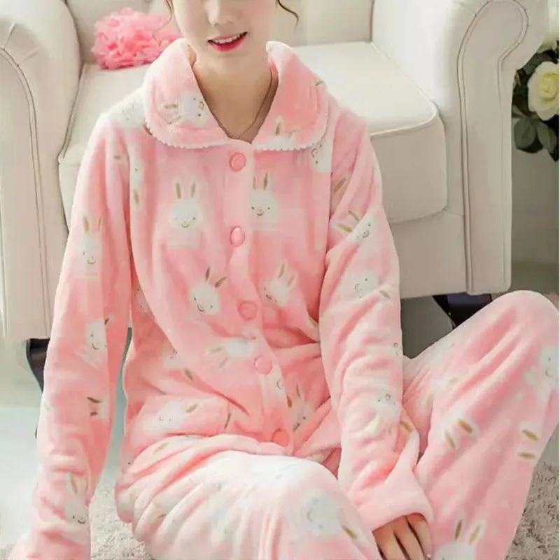 Kawaii Flannel Pajamas