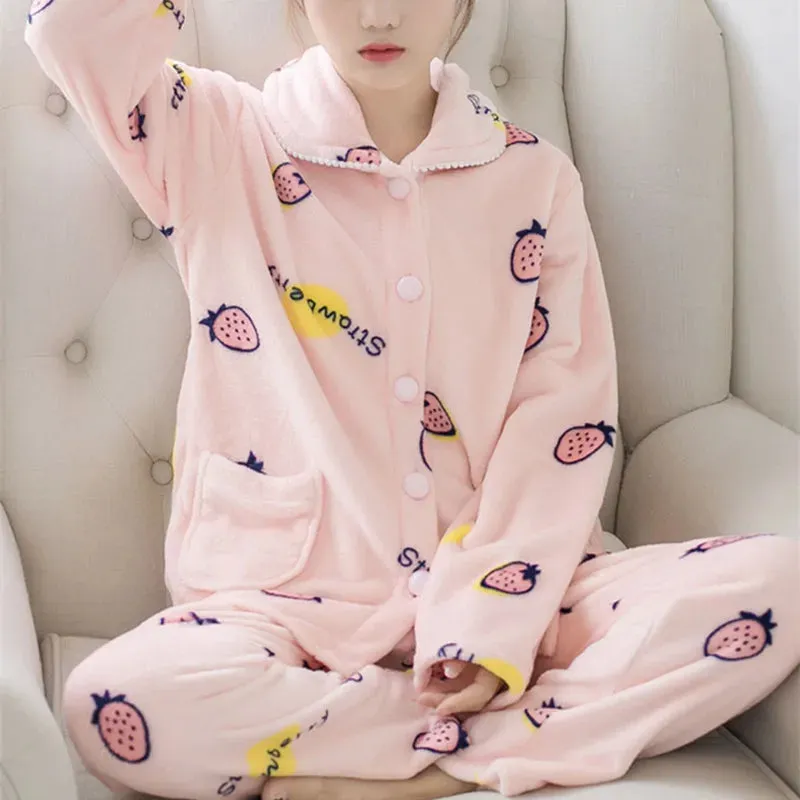 Kawaii Flannel Pajamas