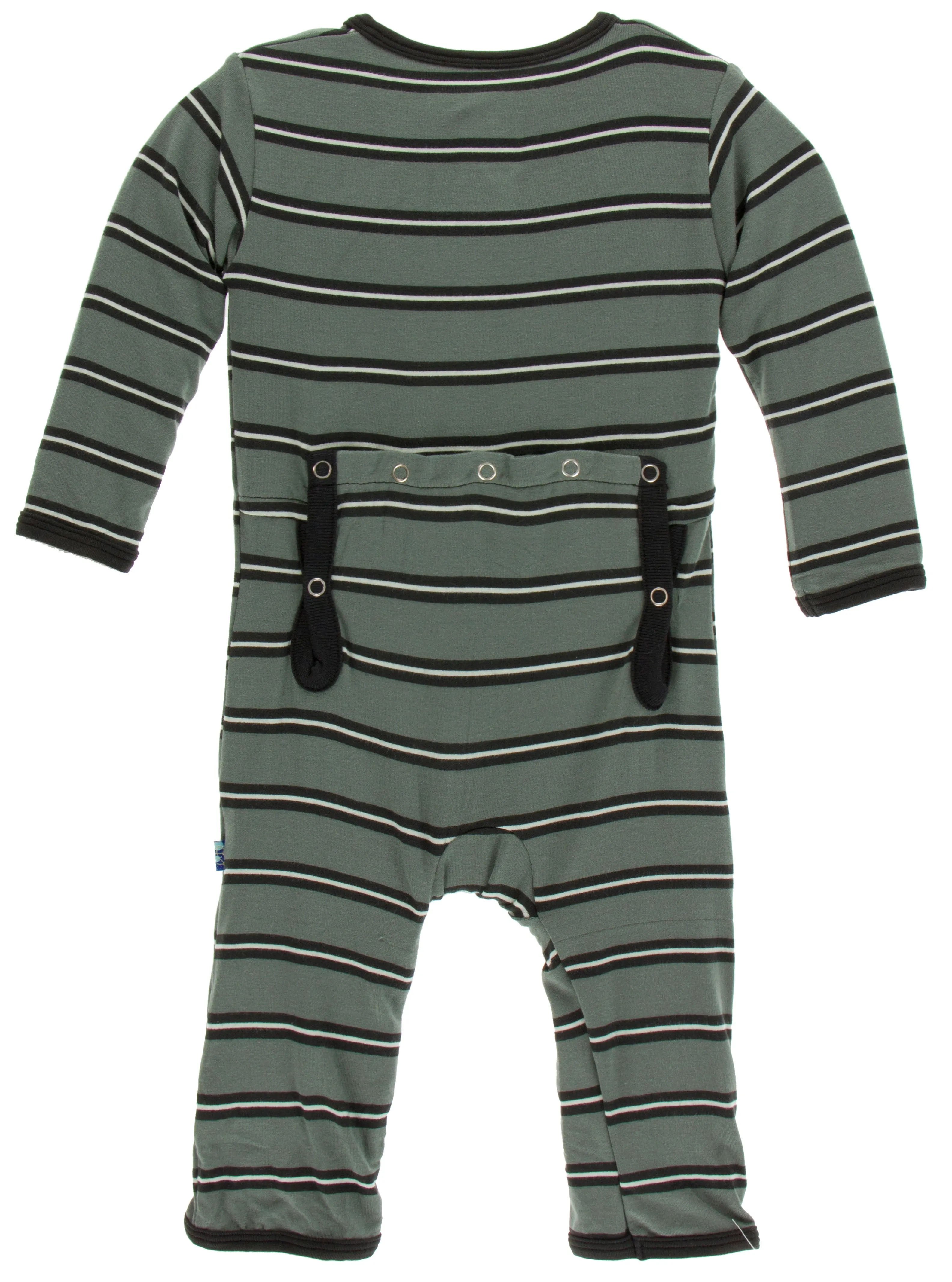 KicKee Pants Succulent Kenya Stripe Coverall with Zipper