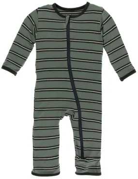 KicKee Pants Succulent Kenya Stripe Coverall with Zipper