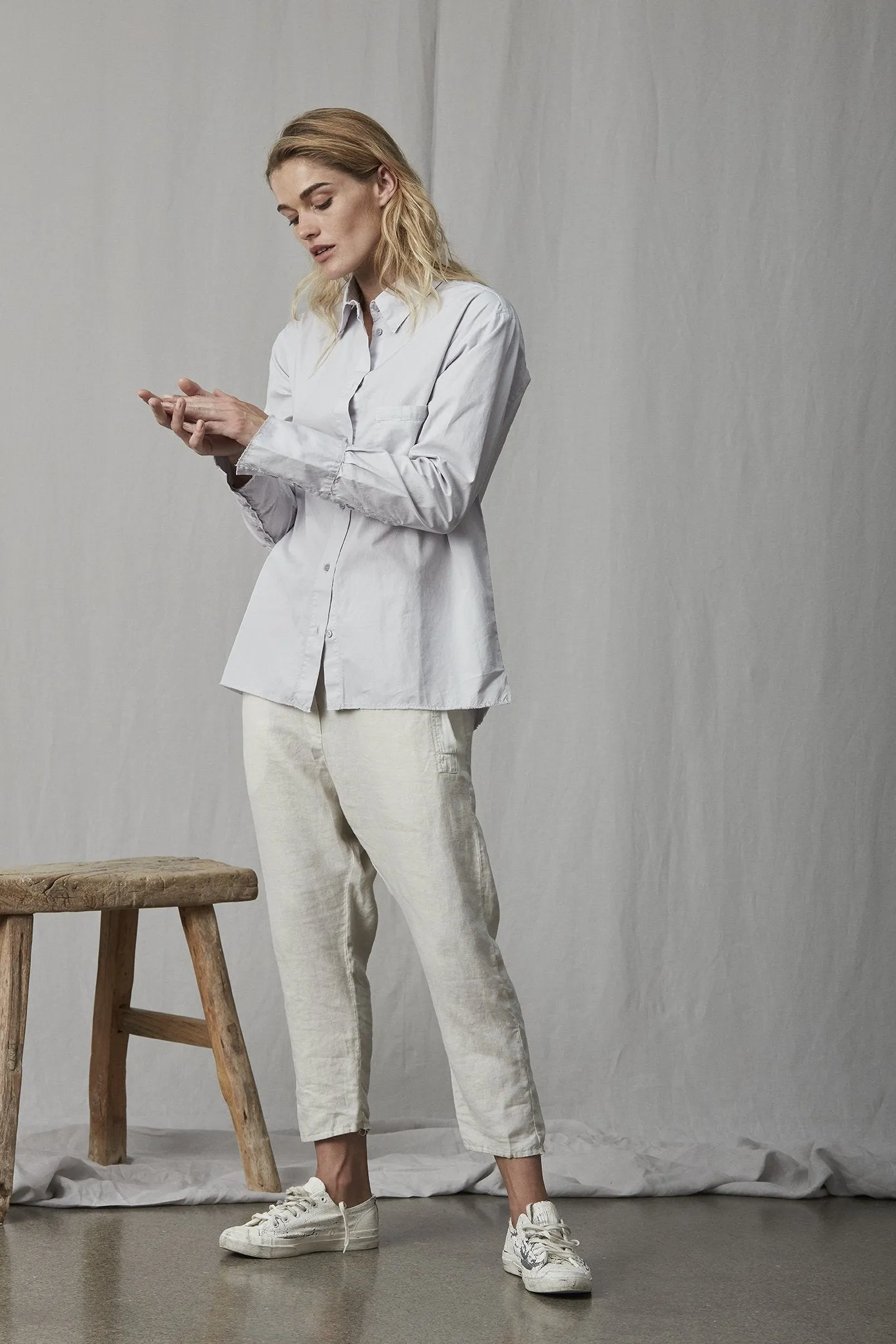 Kristensen Du Nord Linen Pants Chalk