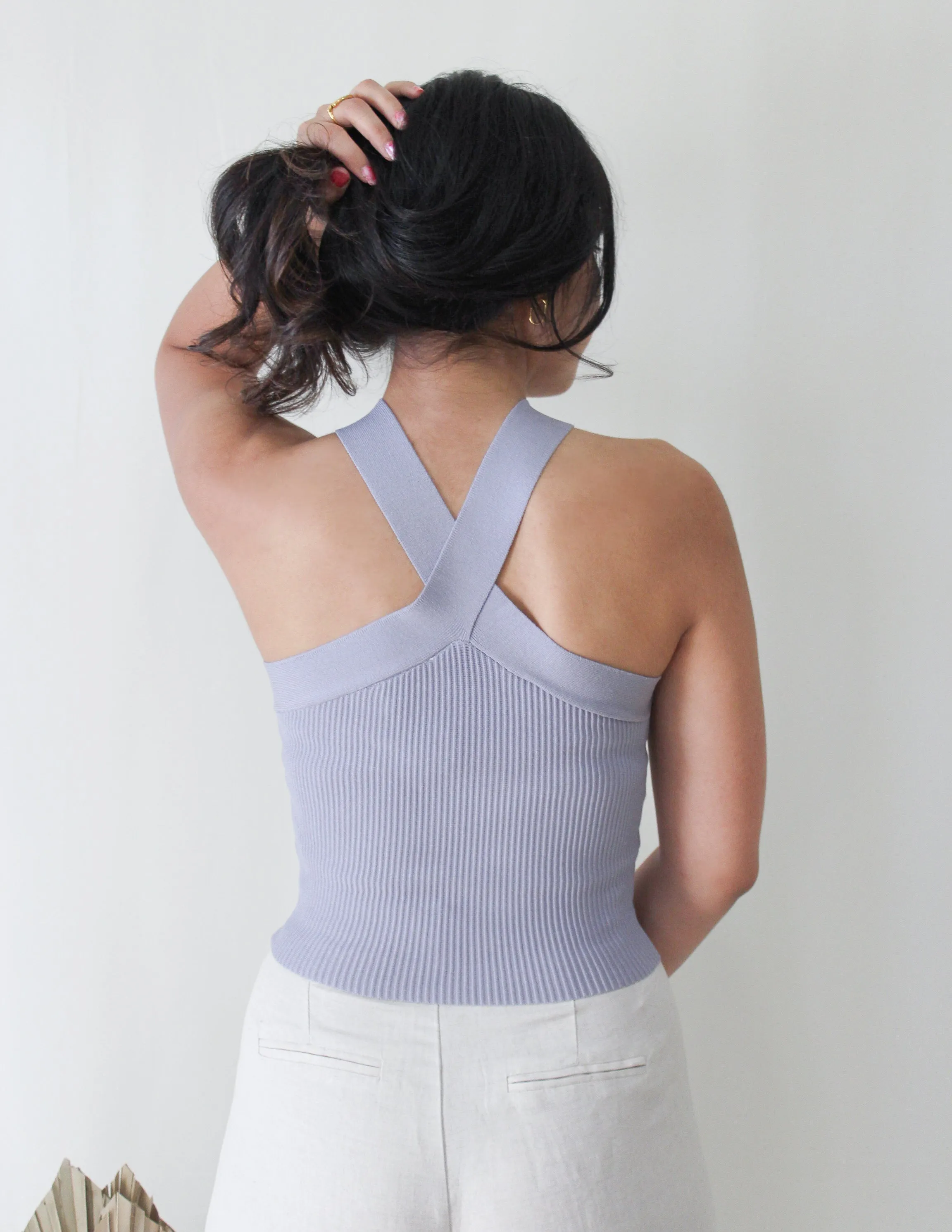 Lavender Cross Top