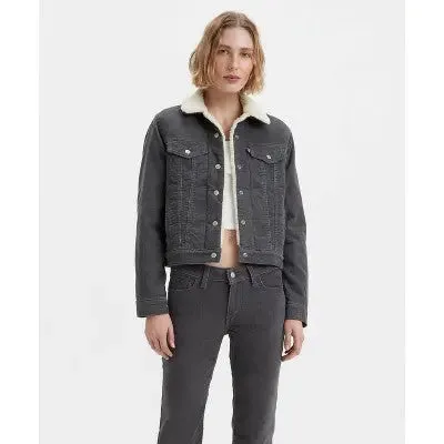 Levi's Women's Button Up Winter Sherpa Trucker Jacket Slim Fit