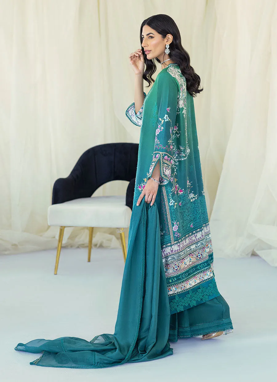 Lillian Ombre Silk Shirt and Dupatta