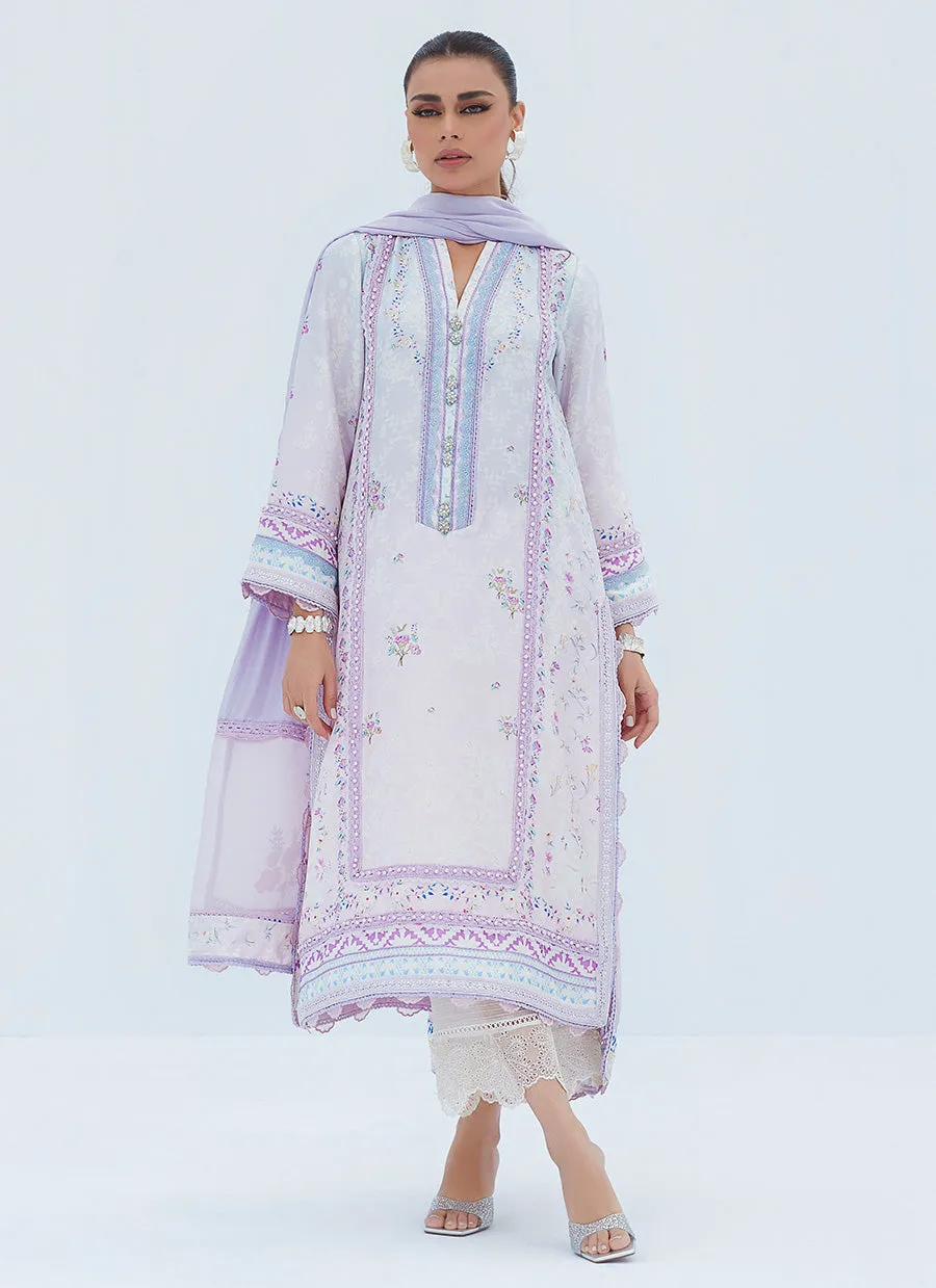 Liz Lilac Shirt And Dupatta