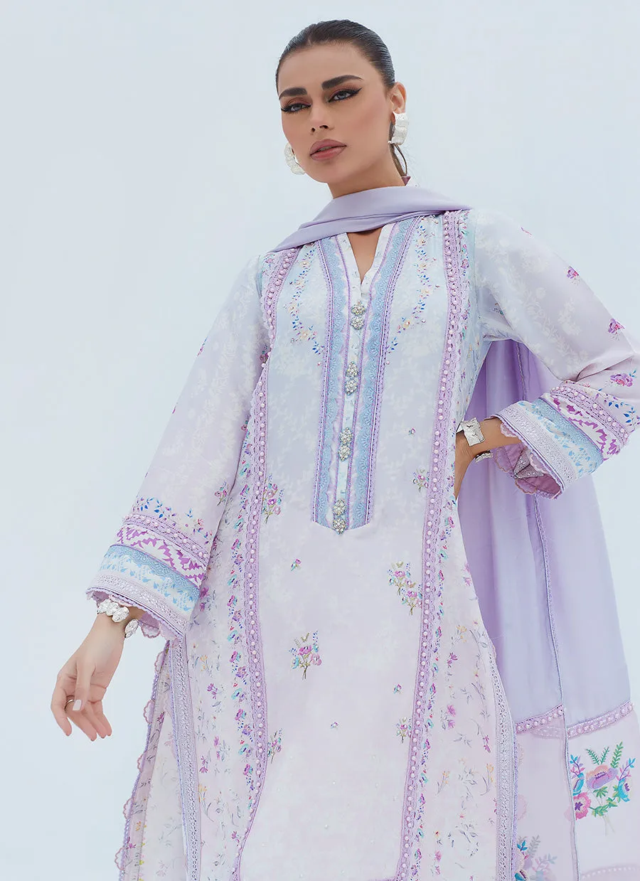 Liz Lilac Shirt And Dupatta