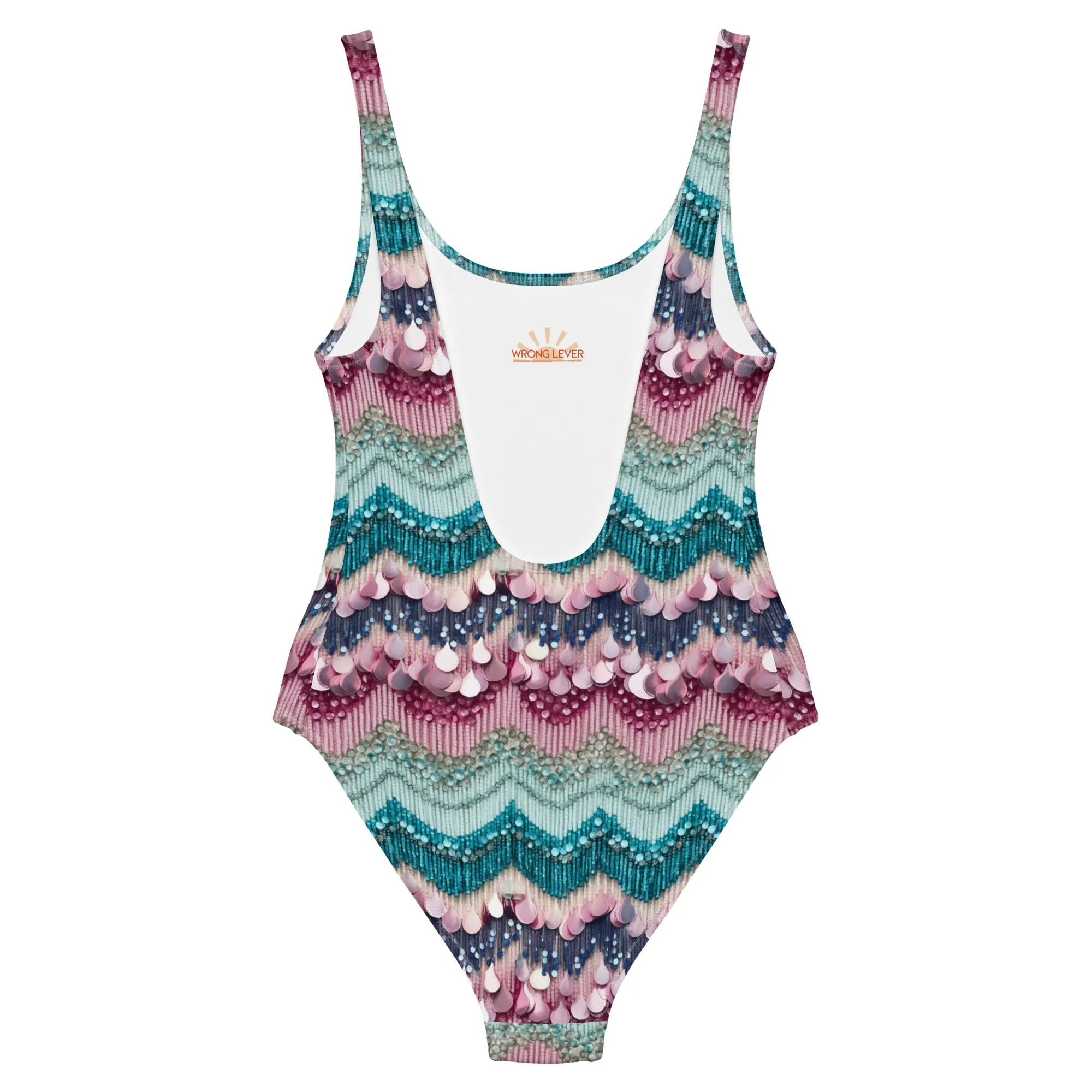 Lovers Era One-Piece Swimsuit or Bodysuit- Beads Printed on Fabric