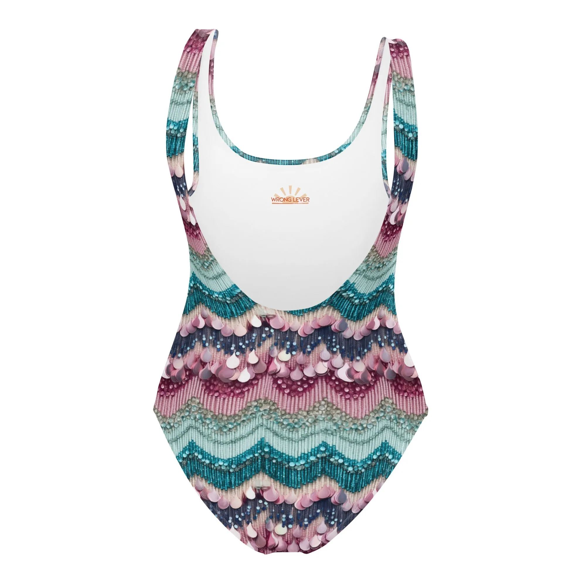 Lovers Era One-Piece Swimsuit or Bodysuit- Beads Printed on Fabric