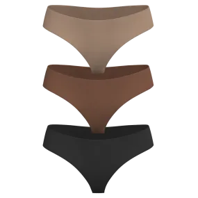 Low Rise Thong 3 Pack [Dark Neutrals]