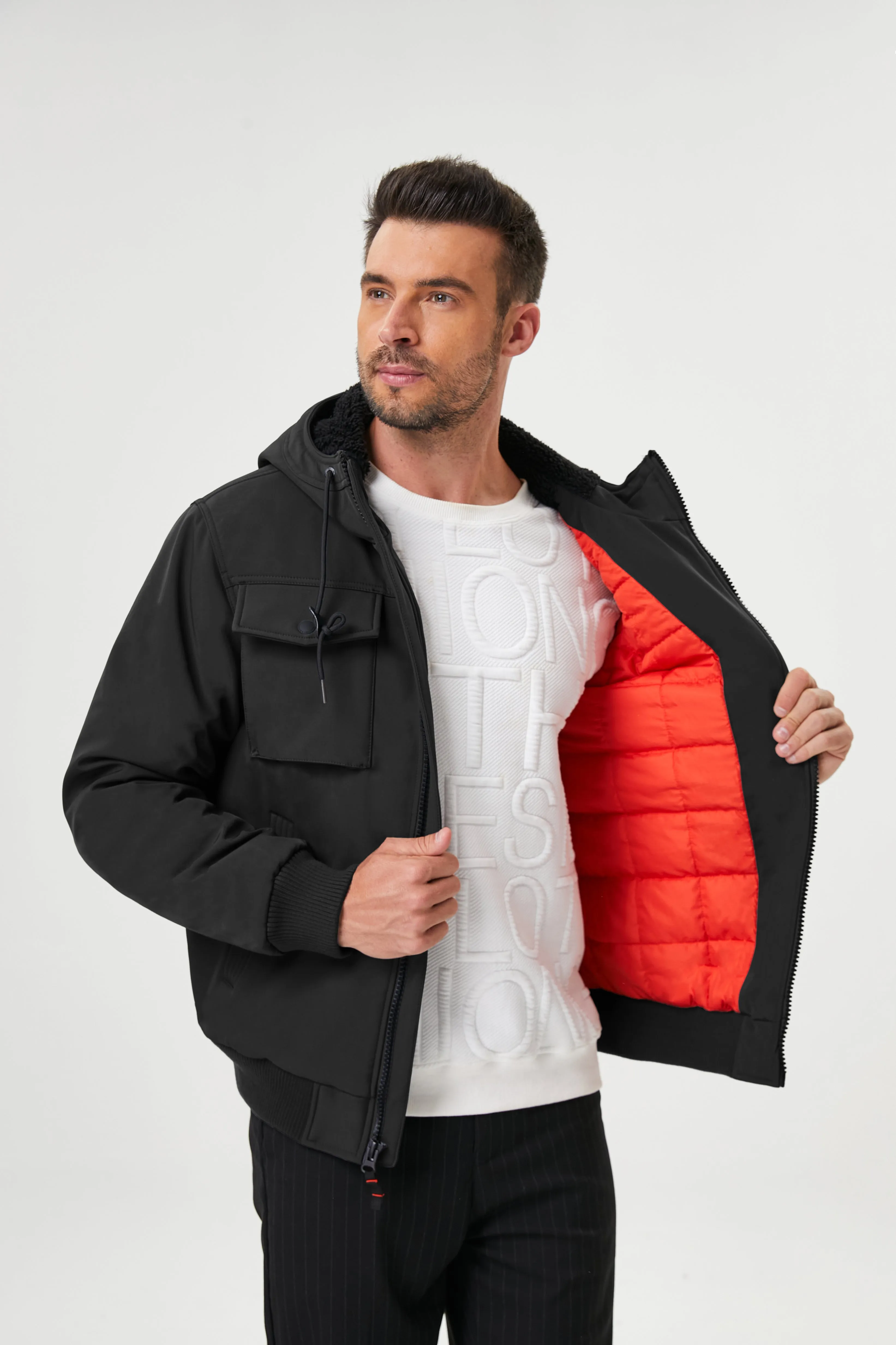 Marine Sherpa Lined Softshell Bomber