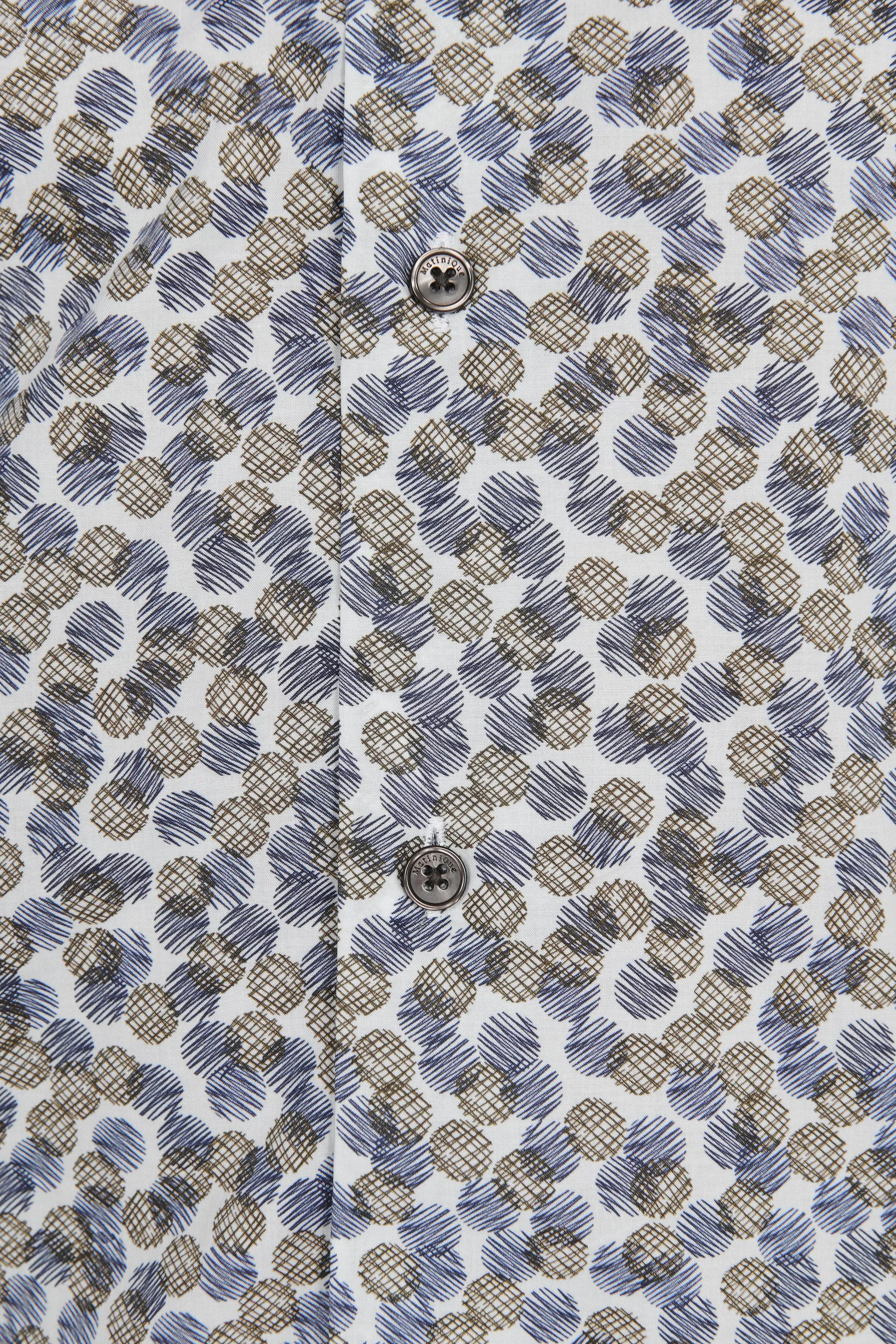 Matinique Retro Pattern Shirt Olive