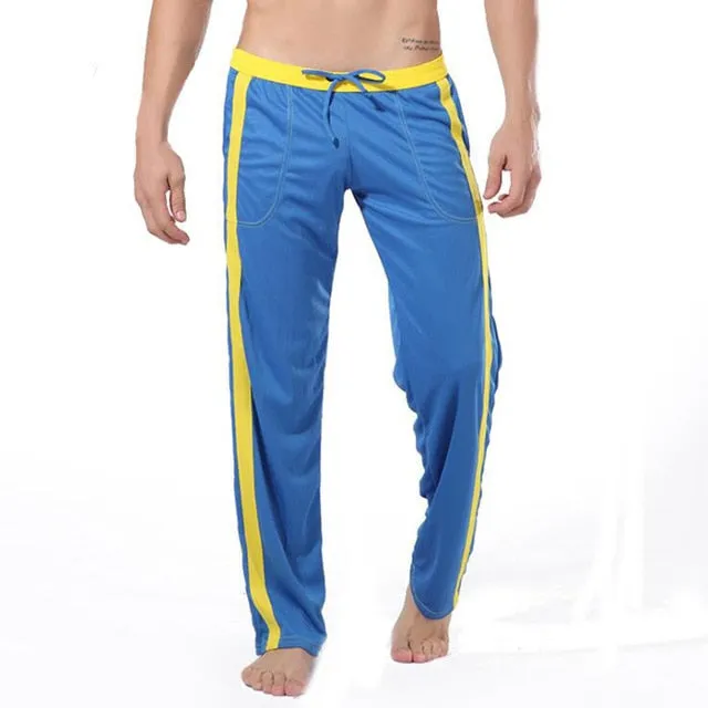 Men Sleepwear Polyester Loose Pants Thermal Underwear