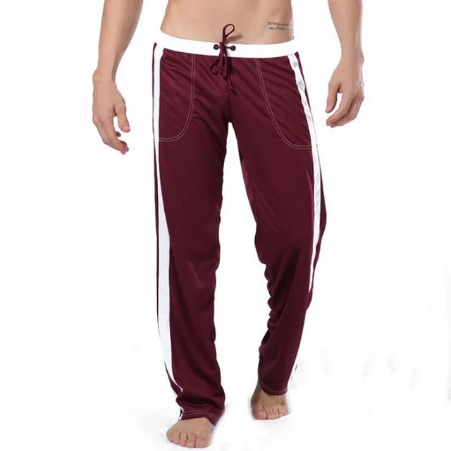 Men Sleepwear Polyester Loose Pants Thermal Underwear