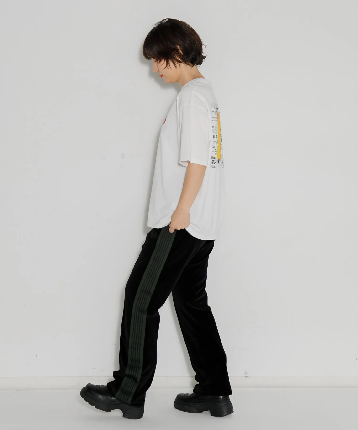 【MEN , WOMEN】NEEDLES Narrow Track Pant - C/Pe Velour