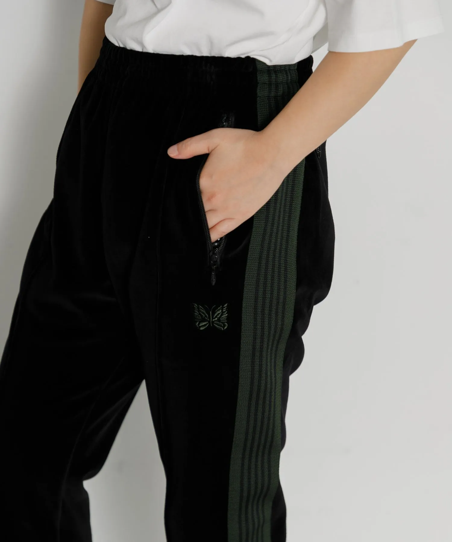 【MEN , WOMEN】NEEDLES Narrow Track Pant - C/Pe Velour