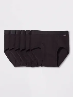 Men's 6 Pack Plain Briefs Set,Black