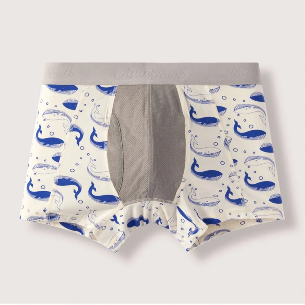 Mens Bamboo and Organic Cotton Underwear - Whales