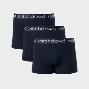 Men's Bamboo Trunk 3 Pack - Navy