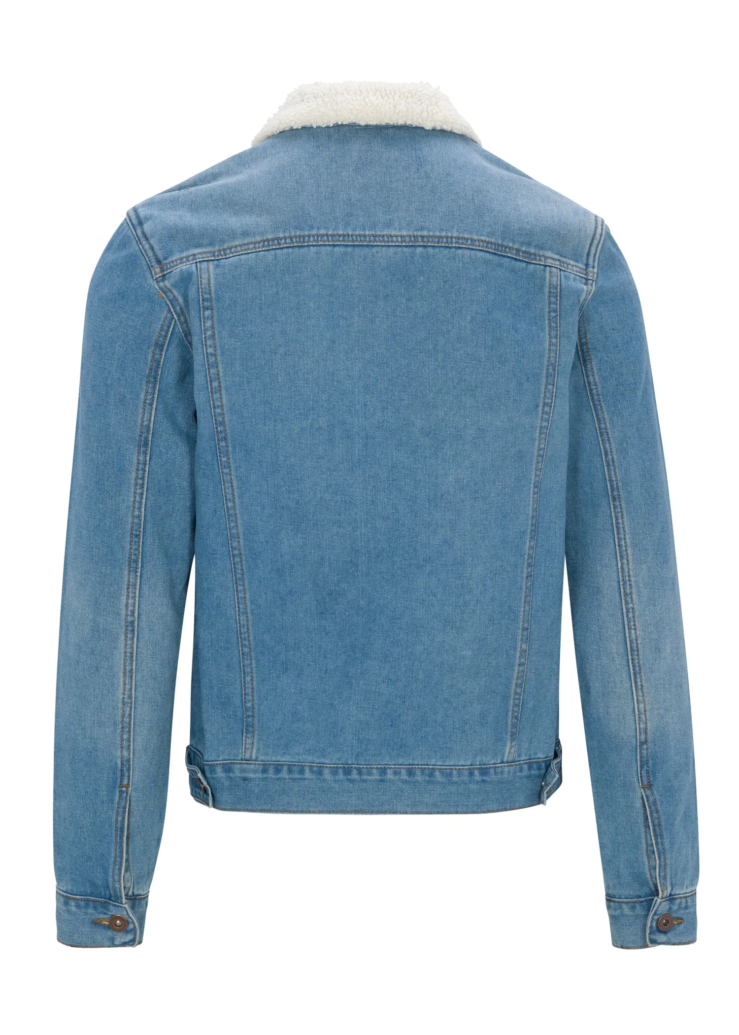 MEN'S DENIM TRUCKER SHERPA JACKET