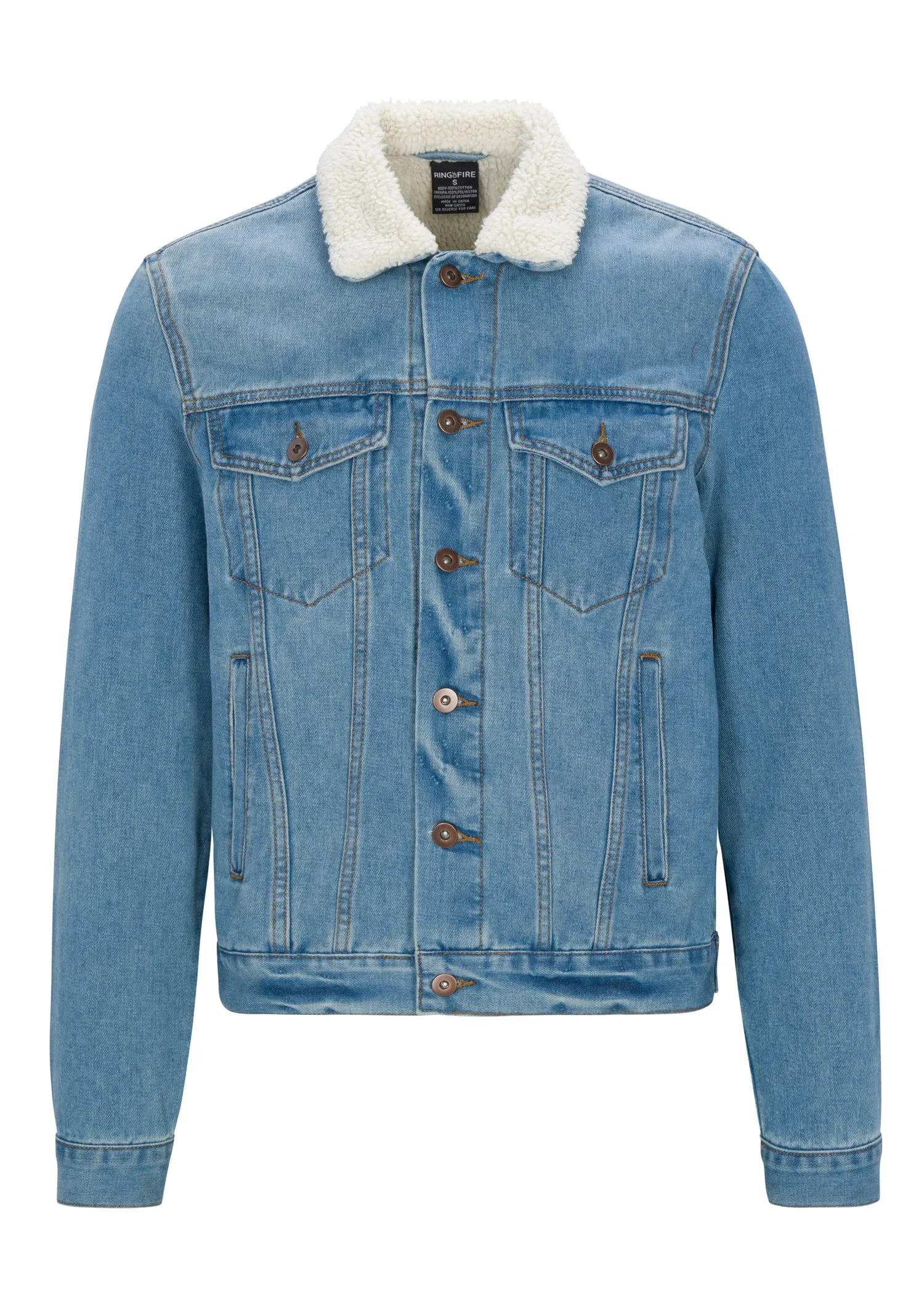 MEN'S DENIM TRUCKER SHERPA JACKET