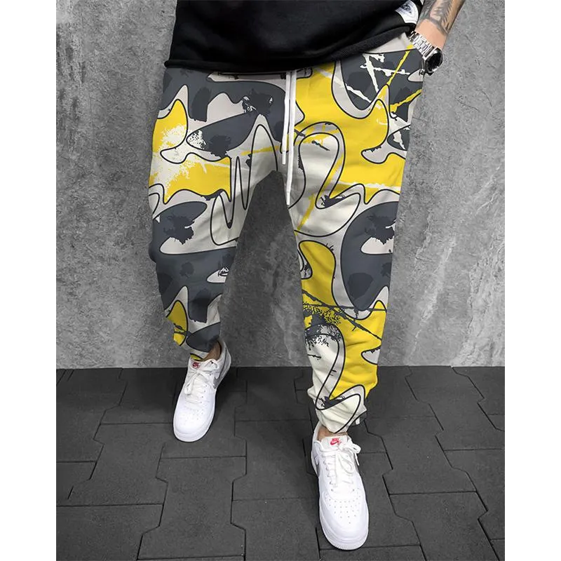 MEN'S PRINTED ELASTICATED SWEATPANTS 28461269YM