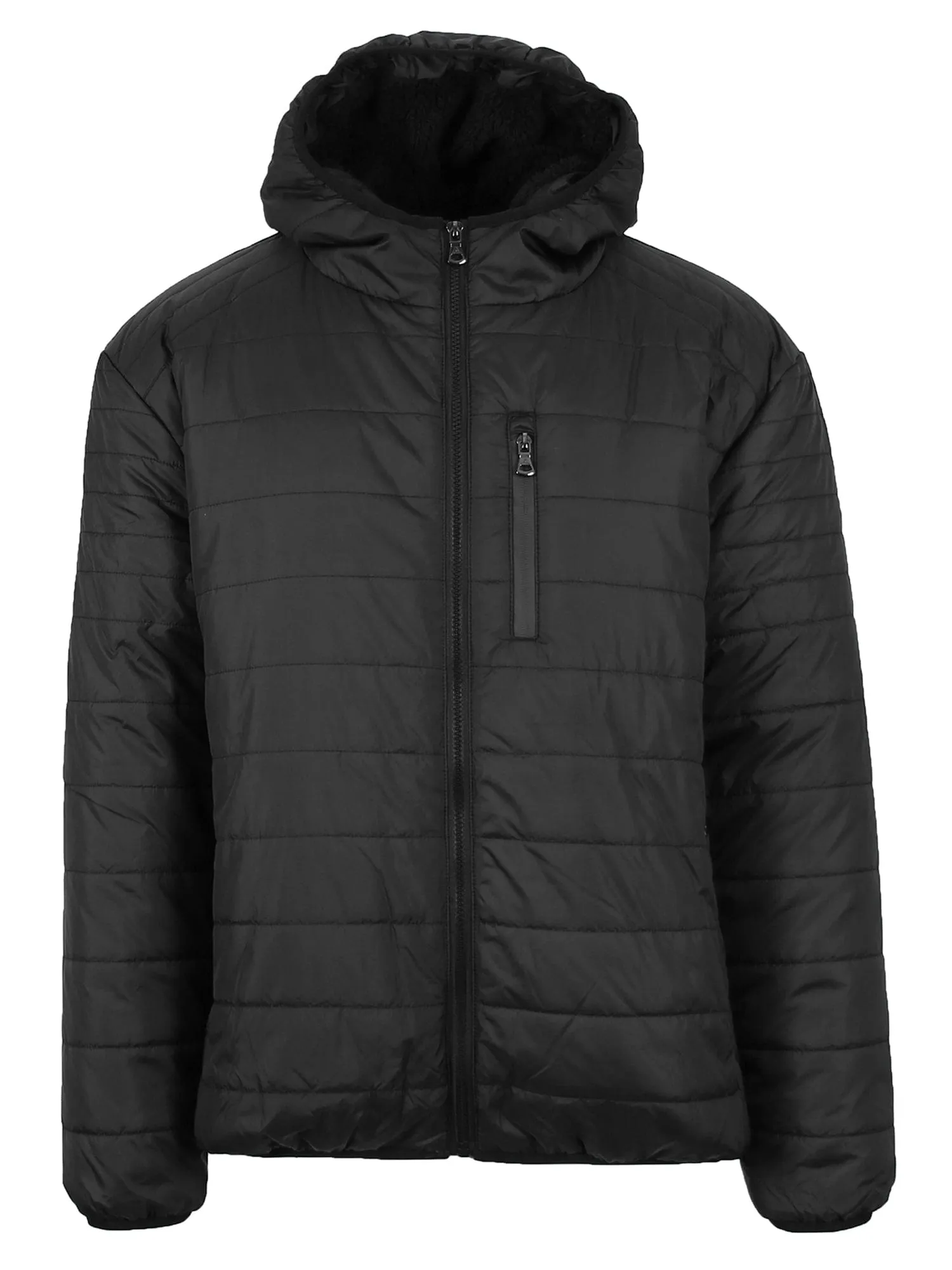 Men's Sherpa Lined Hooded Puffer Jacket