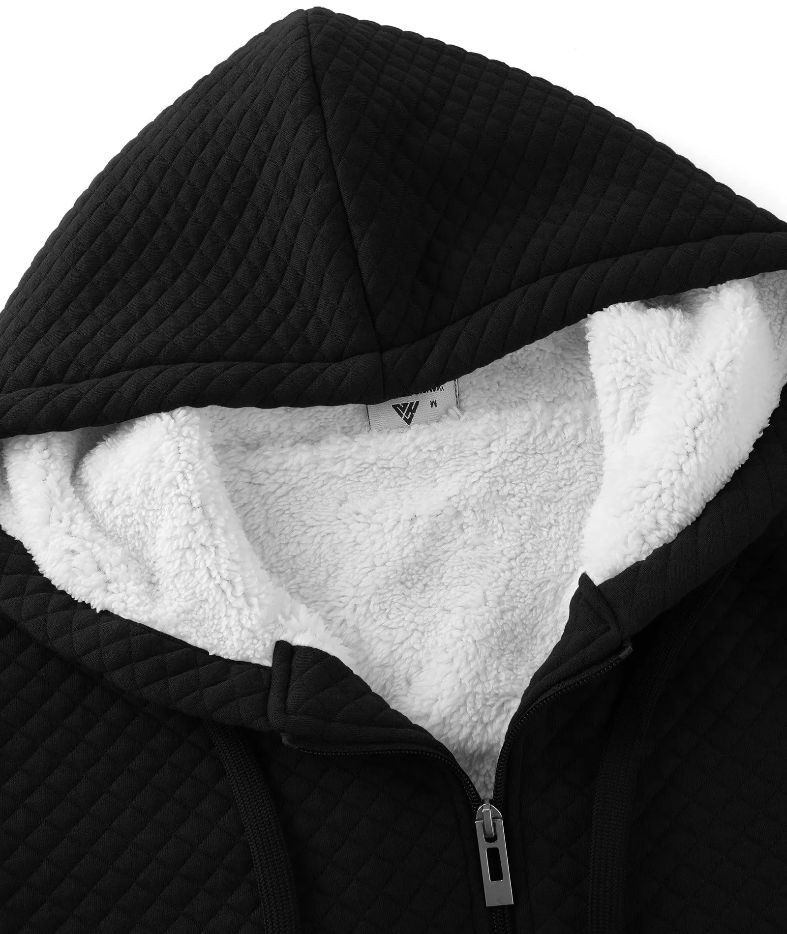 Men's Solid Color Full Zipper Fleece Hoodie-ZPK006395