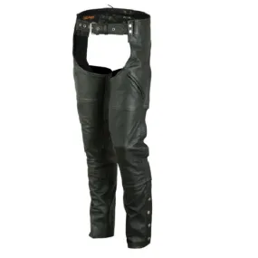 Modern Deep Pockets Leather Chaps