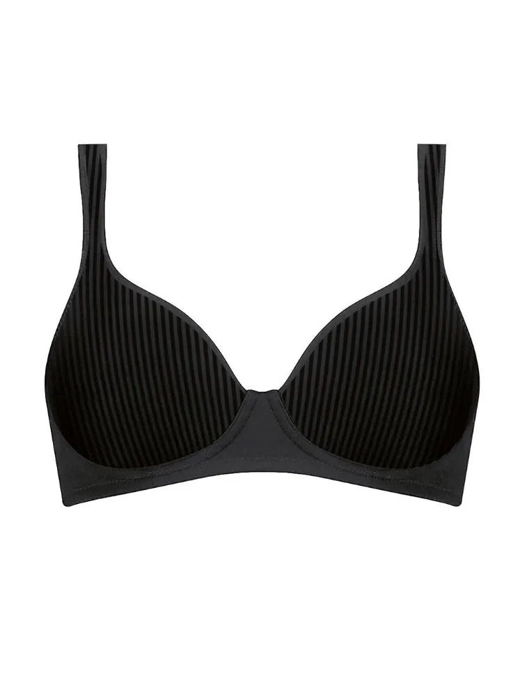 Modern Soft   Cotton Padded T-Shirt Bra - Black