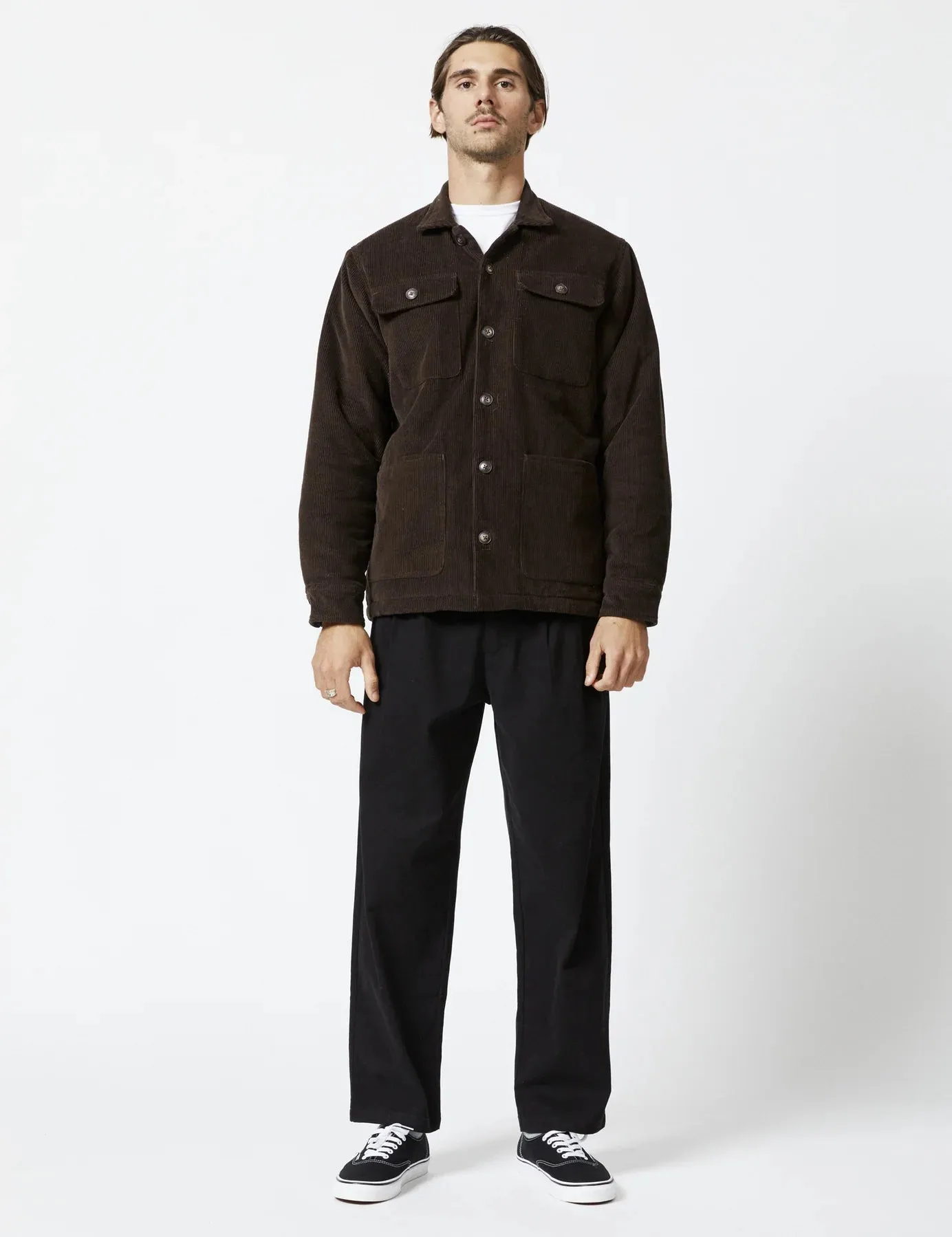 Mr Simple - Stockyard Sherpa Jacket Cocoa