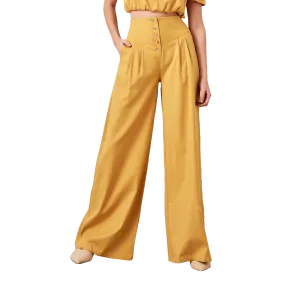 Mustard Button Pants