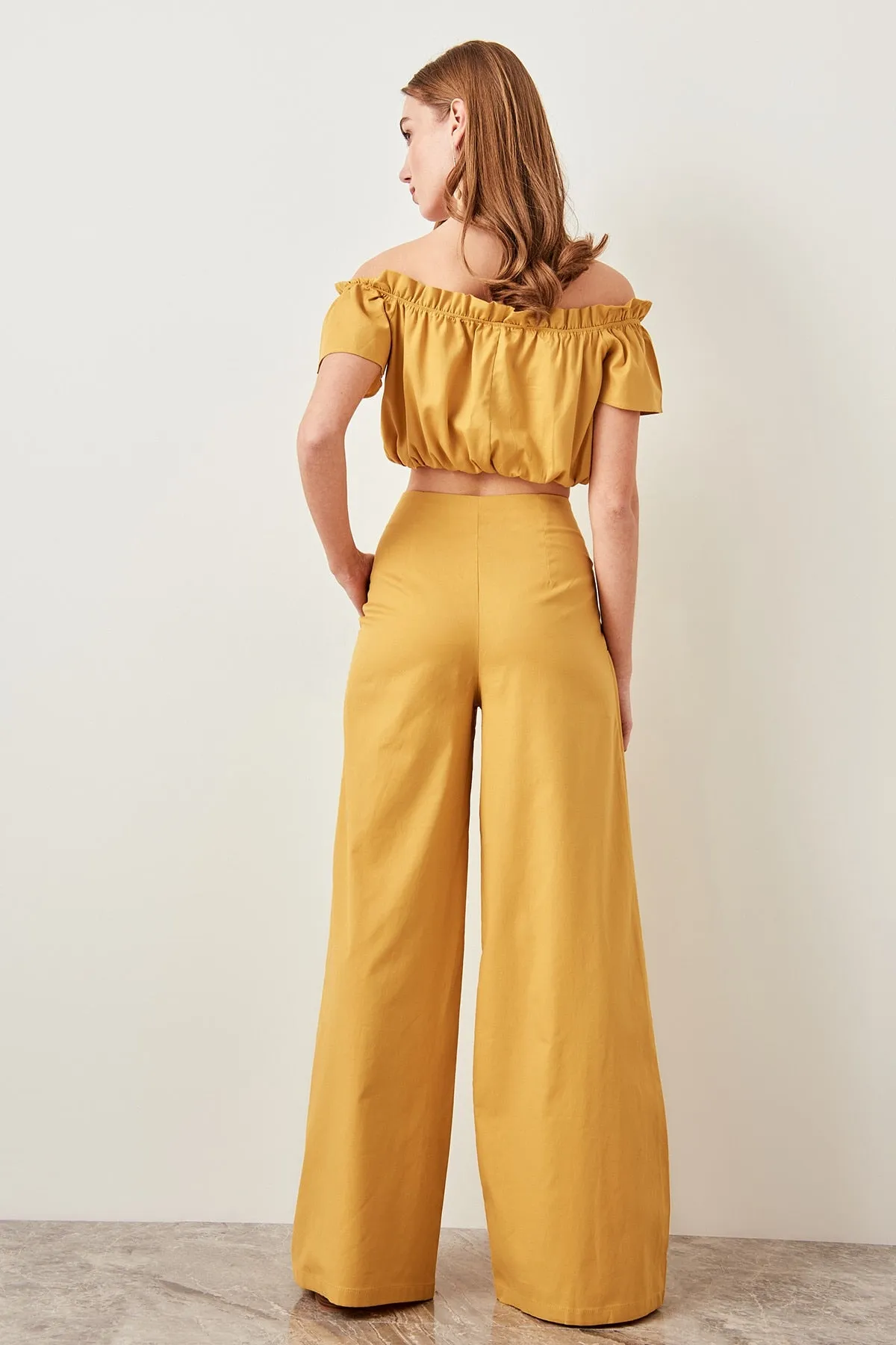 Mustard Button Pants