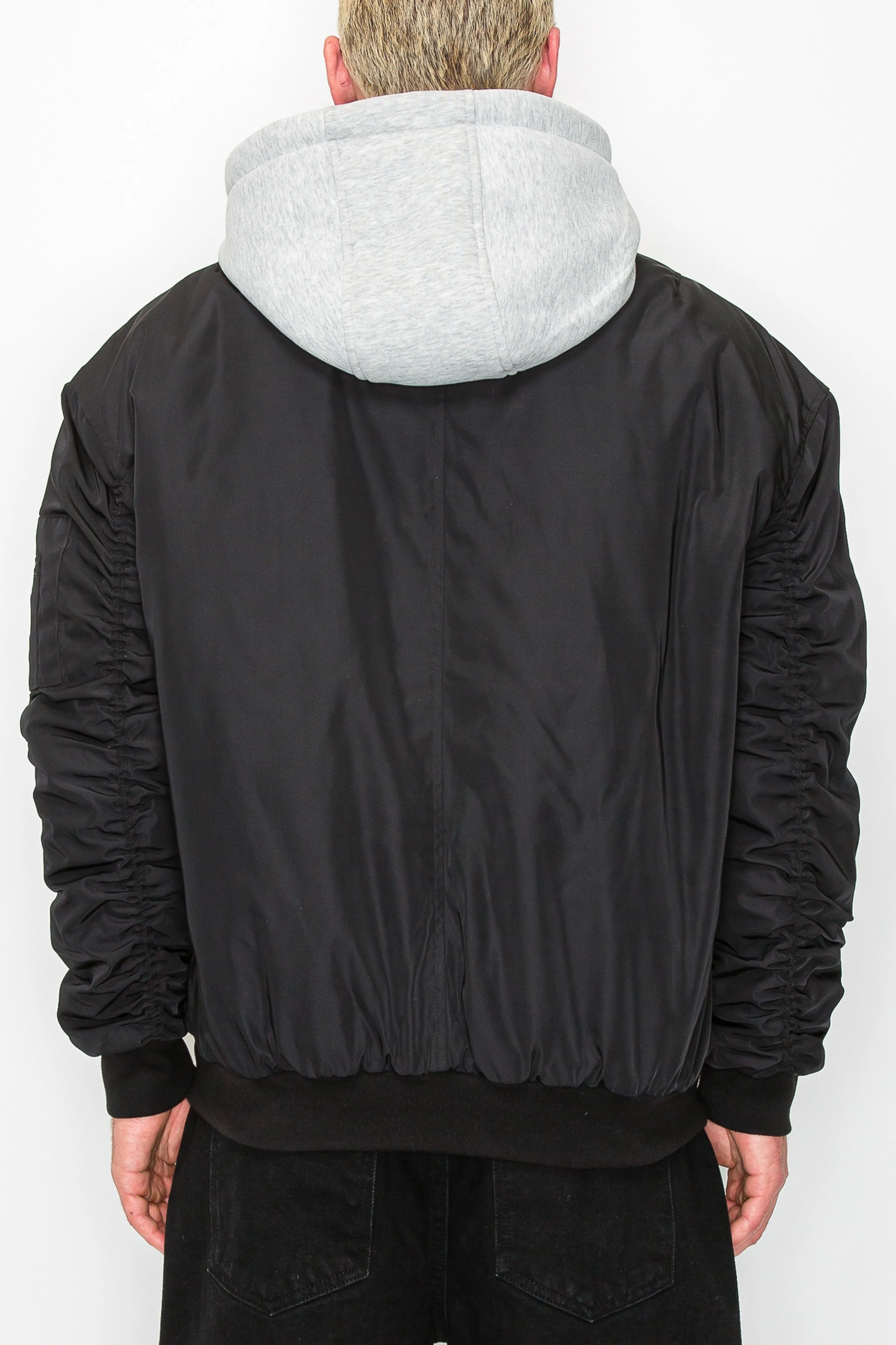 Oversize Hooded Bomber Jacket