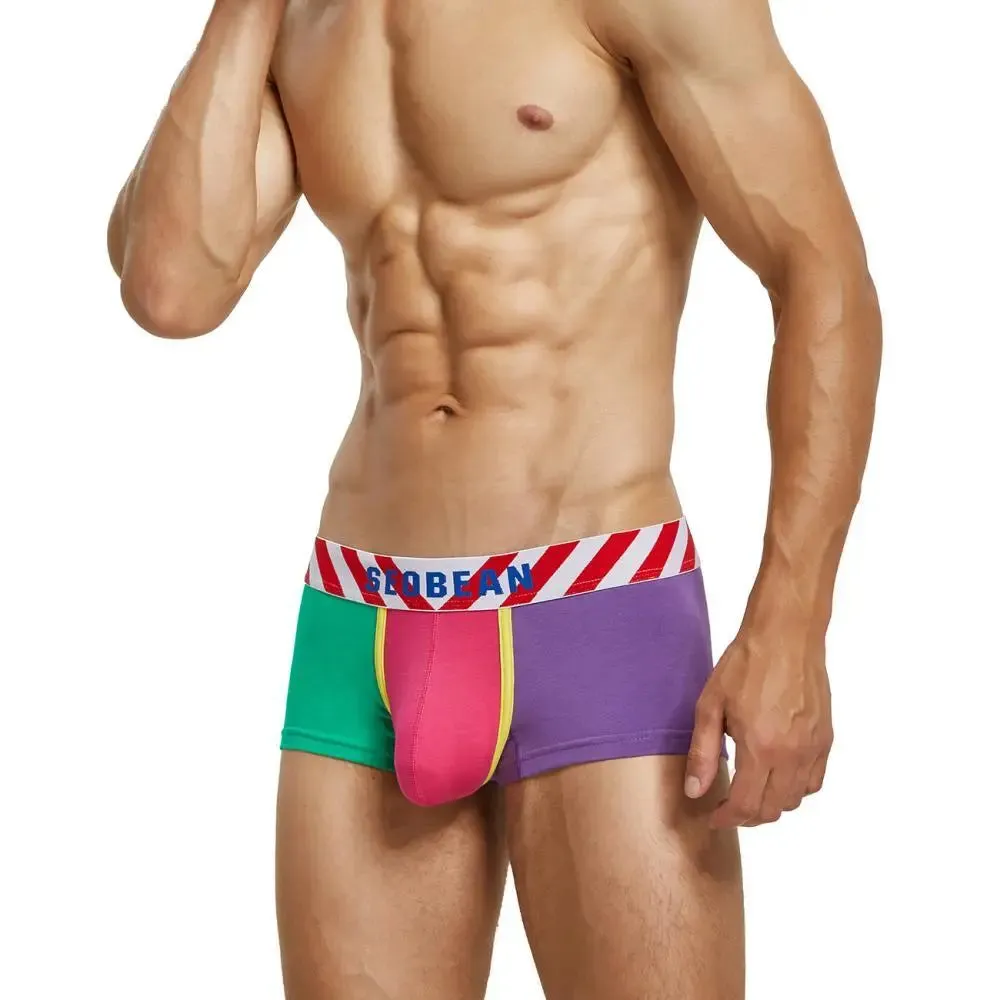 Patchwork Color Cotton Boxer